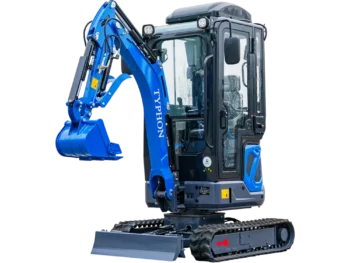 TYPHON TERROR XIX Prestige Cabin Mini Excavator 4200lbs 20.4 HP Kubota D902 with Boom Swing, Retractable Tracks