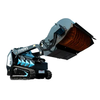 Hydraulic Pickup Sweeper Broom Attachment for TYPHON STOMP X1300 & STOMP 509 Mini Skid Steers